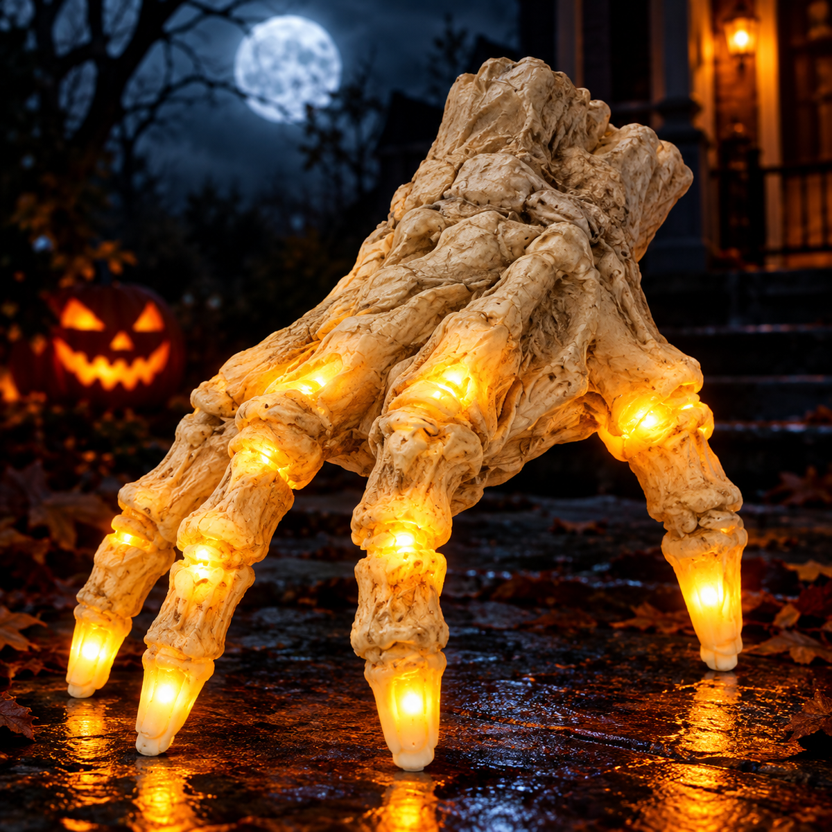 Crawling Zombie Hand - Light-Up Halloween Decoration