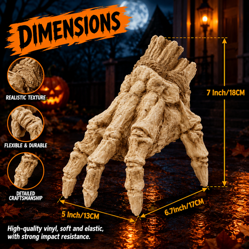 Crawling Zombie Hand - Light-Up Halloween Decoration